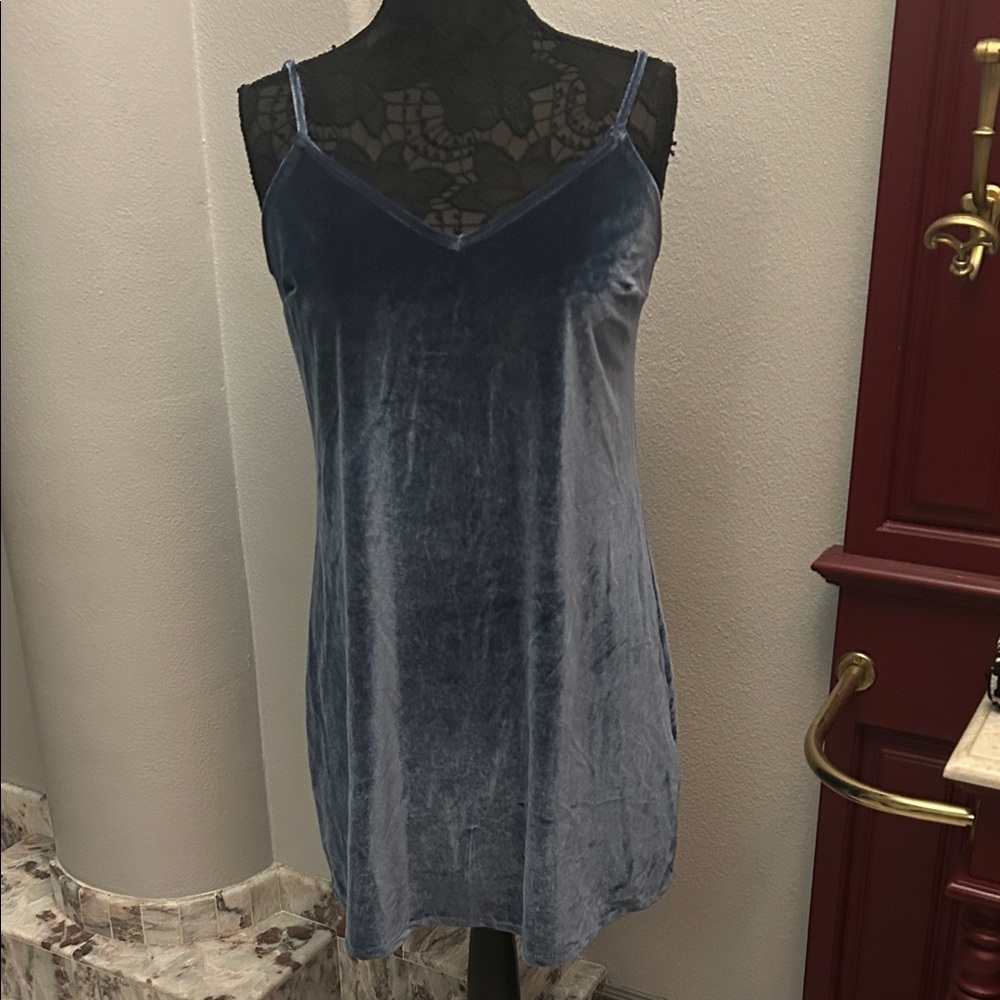 Hollister Blue Velvet Dress
